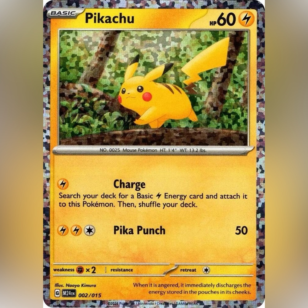 Mcdonalds Holographic Pikachu Pokémon Card 2024